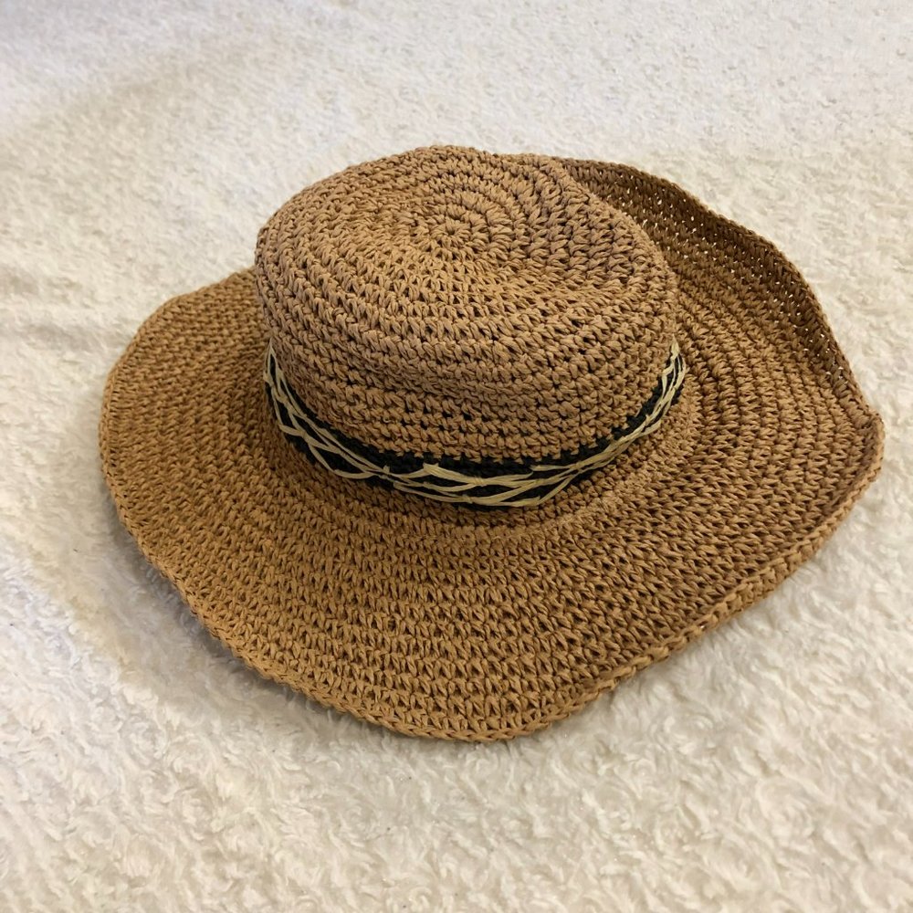 NWT, Jessica Simpson, Women's Paper Straw Floppy Summer Beach Pool Hat, One Size